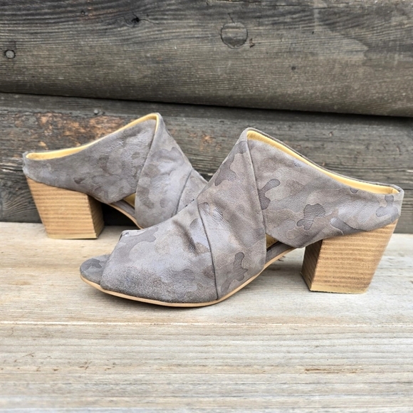 Slayte NEW Miranda Modern Urban Edge Neurtral Camo Block Heel Mule Sandal 8M - Picture 5 of 15